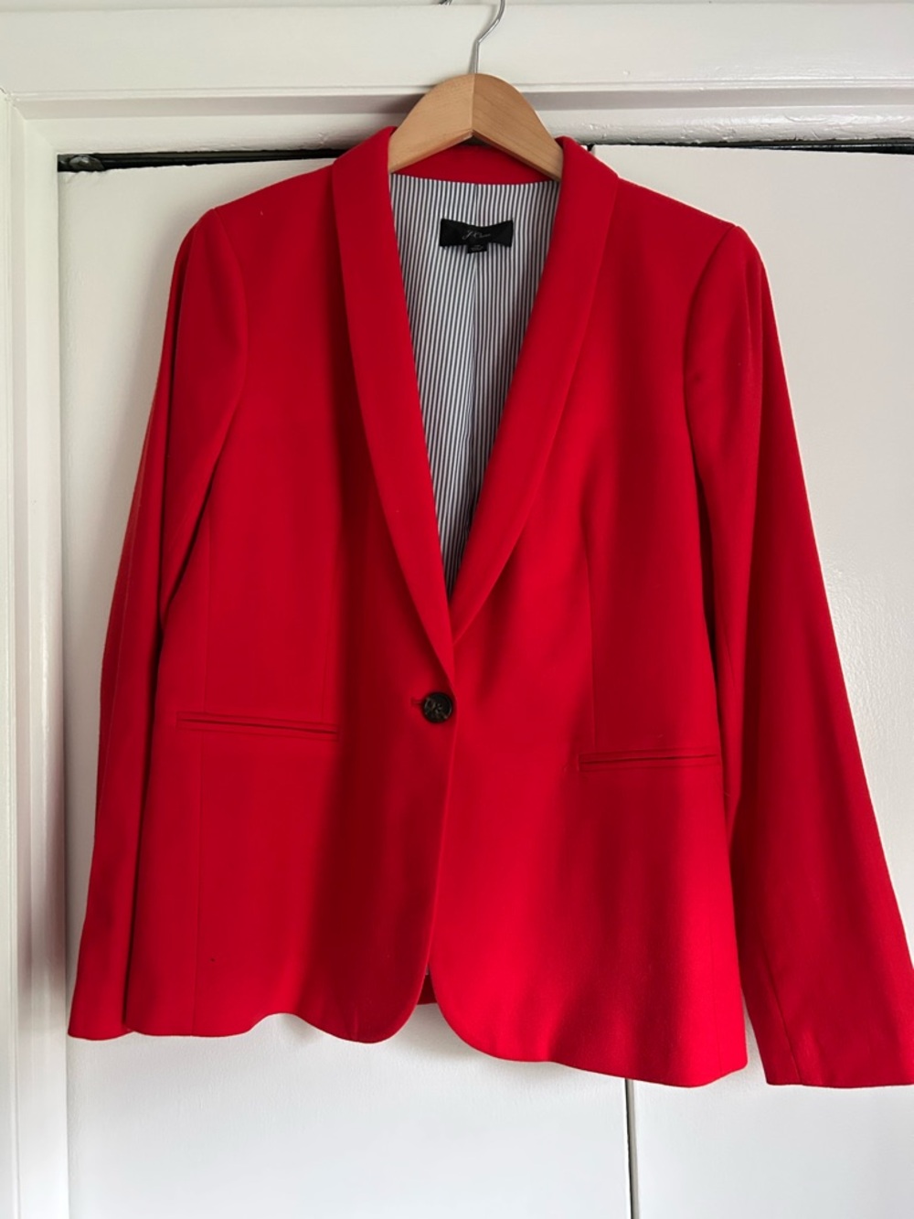 J Crew Women’s Red Single-Button Blazer